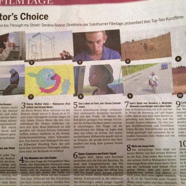 Wilde Oasen ist der Lieblings Kurzfilm von Seraina Rohrer, Direktorin der Solothurn Filmtage